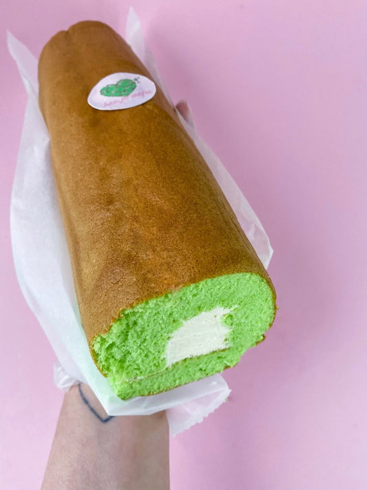 pandan rollcake pandan bolu gulung hou je wafel
